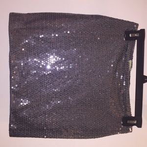 Grey Sequence mini skirt